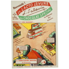 Buvard publicitaire. La signalisation routière en 8 buvards N°6. Chocolat Spécial L. Salavin. 