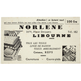 Buvard publicitaire. Norlene, Libourne. Tous les tissus.