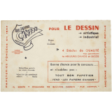 Buvard publicitaire. Les papiers Canson pour le dessin.
