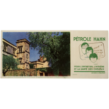 Buvard publicitaire. Pétrole Hahn. Le château de Lourmarin-de-Provence. 
