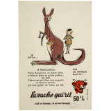 Buvard publicitaire. La vache qui rit. Le Kangourou. 