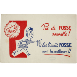 Buvard publicitaire. Les biscuits Fosse sont les meilleurs !!