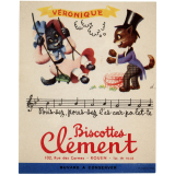 Buvard publicitaire. Biscottes Clément. Véronique. 