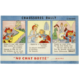 Buvard publicitaire. Chaussures Bally. Le Chat Botté.