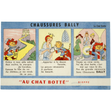 Buvard publicitaire. Chaussures Bally. Le Chat Botté.