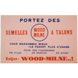Buvard publicitaire. Semelles et talons Wood-Milne. 