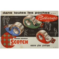 Buvard publicitaire. Dans toutes les poches ... Bobicoupe. Ruban adhésif Scotch encore plus pratique.