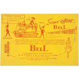 Buvard publicitaire. Machine à coudre Bell.