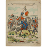 Etendard du 4e Régiment de Hussards 1842 - Le drapeau français N°21.
