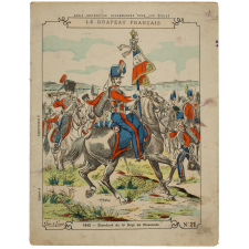Etendard du 4e Régiment de Hussards 1842 - Le drapeau français N°21.