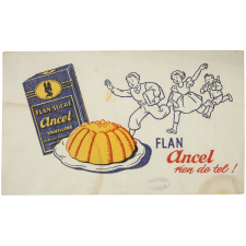 Buvard publicitaire. Flan sucré Ancel vanilliné.