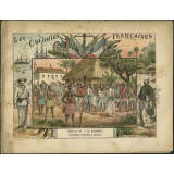 Le Dahomey. Les otages emmenés à Abomey - Les colonies françaises n° 43.