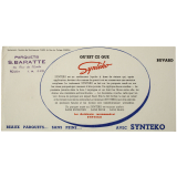 Buvard publicitaire. Beaux parquets sans peine avec Synteko.