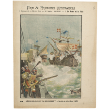 Règnes de Charles V & de Charles VI - Bataille de Saint-Mahé (1403) - Art et Histoire militaires - 3e Série: Marine - I. La rame et la voile Antiquité et Moyen Age. N°10.
