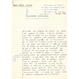 Commentaire philosophique