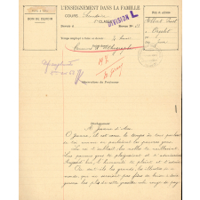 Bon de devoir : Concours d'orthographe : Division L