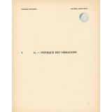 Sciences physiques : matériel didactique. I D. - Physique des vibrations