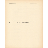Sciences physiques : matériel didactique. I E. - Acoustique