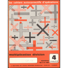 Les cahiers autocorrectif d'opérations, multiplication division- 4 niveau A.B