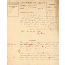 Bon de devoir : L'Enseignement dans la famille : Composition française