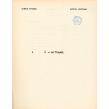 Sciences physiques : matériel didactique. I i. - Optique