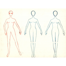 Croquis de modèles féminins de couture
