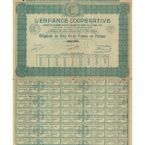 Enfance coopérative : Obligation de cinq cent francs au porteur