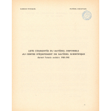 Sciences physiques : matériel didactique. Liste commentée du matériel disponible au Centre d'équipement du matériel scientifique durant l'année scolaire 1960-1961