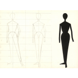 Croquis de modèles féminins de couture
