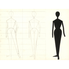 Croquis de modèles féminins de couture
