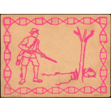 Chasseur brodé sur carton