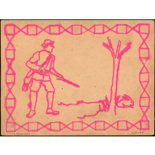 Chasseur brodé sur carton