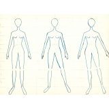 Croquis de modèles féminins de couture