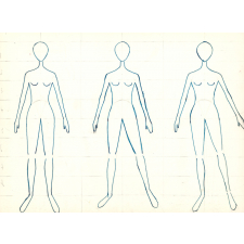Croquis de modèles féminins de couture