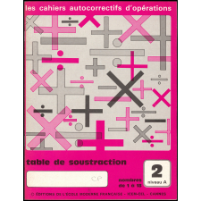Les cahiers autocorrectif d'opérations, table de soustraction - 2 niveau A