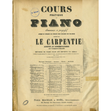 Cours pratique de Piano élémentaire et progressif. Jusqu'au degré de force des études de Cramer. Adopté au Conservatoire pour l'enseigenement élémentaire.