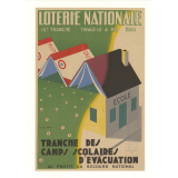 Loterie nationale, 15è tranche, tirage le 4 mai 1944 : tranche des camps scolaires d'évacuation au profit du secours national