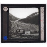 Mont-Blanc. Eglise et glacier d'Argentière.