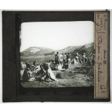 Colonies Dahomey. Repas de porteurs.