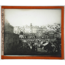 Algérie. Alger en 1830. Place Jenina et mosquée.