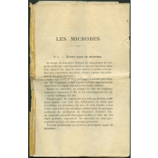 Les Microbes. Notices sur les vues.