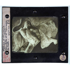 Sculpture grecque des origines jusqu'au 5e siècle avant JC. Métope d'Olympie, Héraclès et le taureau de Crête, 460 av. J.C.