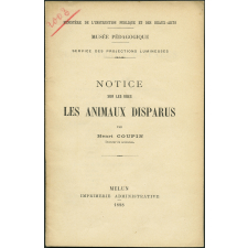Les Animaux disparus. Notices sur les vues.