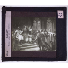 Moyen âge. Rouget. Saint Louis et ses barons.