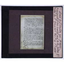 Histoire de l'écriture en France. Fragment d'un cartulaire de la pitancerie de St Germain des Près, 13e siècle.