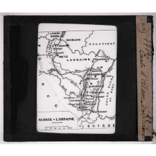 Les Différents types de vallées. Carte d'Alsace-Lorraine.