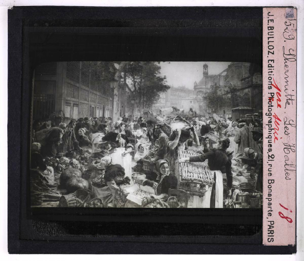 Le Palais des Beaux-Arts de la ville de Paris. Peintures et sculptures modernes. Lhermitte. Les Halles.