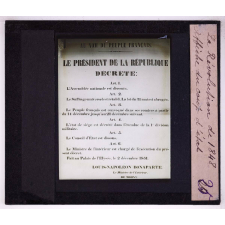 Paris sous la Seconde République (1848-1852). Affiche du coup d'état.