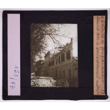 La Bataille de Gorizia. Le théâtre de la bataille du 4 au 15 août 1916. Maison détruite par le bombardement autrichien.
