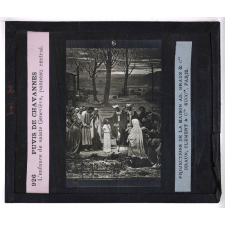 Les Peintres décorateurs. Puvis de Chavannes. L'enfance de sainte Geneviève, panneau central.